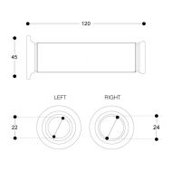 Λαβές μοτοσυκλέτας BARRACUDA VR|46 Μαύρο