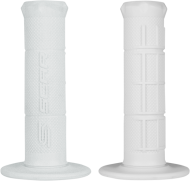 Motorcycle grips SCAR HALF WAFFLE WHITE