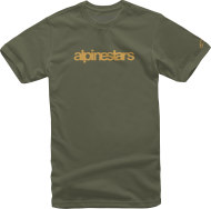 Мото тениска ALPINESTARS TEE HERITAGE GRN/GLD