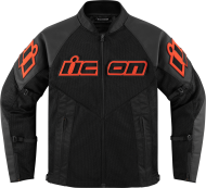 Motorcycle jacket ICON MESH AF LEATHER CE RD