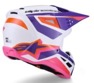 Cască Motocross ALPINESTARS SM3 HEAT ALB/PU/ROZ