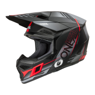 Cască motocross O'NEAL 3SERIES HAZE NEGRU/GRI/ROȘU