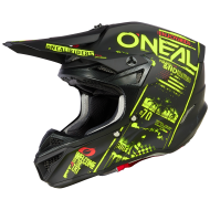 Κράνος Motocross O'NEAL 5SERIES POLYACRYLITE ATTACK V.23 BLACK/NEON YELLOW