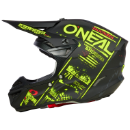 Κράνος Motocross O'NEAL 5SERIES POLYACRYLITE ATTACK V.23 BLACK/NEON YELLOW