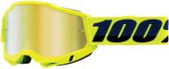 Motocross Goggles 100% ACCURI2 FLUO YELLOW-MIRROR GOLD