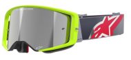Motocross Goggles ALPINESTARS SUPERTECH CORP YELLOW FLUO Red/ Mirror SILVER