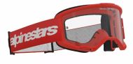 Motocross goggles ALPINESTARS VISION 3 WORDMARK RED CLEAR
