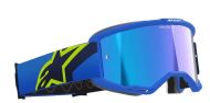 Motocross goggles ALPINESTARS VISION 5 CORP BLUE/YELLOW MIRROR BLUE