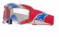 Motocross Goggles ALPINESTARS VISION 5 CORP RED/WT/BL CLEAR