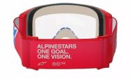 Motocross Goggles ALPINESTARS VISION 5 CORP RED/WT/BL CLEAR