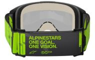 Motocross goggles ALPINESTARS VISION 5 HOLLOW CHARCOAL YLLW FL Mirror SILVER