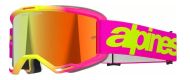 Motocross Goggles ALPINESTARS VISION 5 WORDMARK PNK/YLW MIRROR-RED