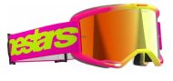 Motocross Goggles ALPINESTARS VISION 5 WORDMARK PNK/YLW MIRROR-RED