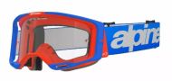 Motocross Goggles ALPINESTARS VISION 8 WORDMARK BL/OR CLEAR