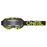 Motocross Goggles O'NEAL B-10 ATTACK BLACK/NEON YELLOW - CLEAR V.24