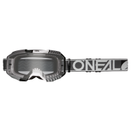 Motocross Goggles O'NEAL B-10 DUPLEX GRAY/WHITE/BLACK - CLEAR V.24