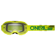 Motocross goggles O'NEAL B-10 SOLID NEON YELLOW - CLEAR V.24