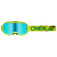 Motocross goggles O'NEAL B-10 SOLID NEON YELLOW - RADIUM BLUE V.24