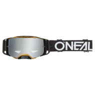 Motocross Goggles O'NEAL B-33 HEXA BLACK/GOLD - SILVER MIRROR