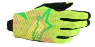 Motocross gloves ALPINESTARS RADAR PRO GRN/YELL/PNK FL