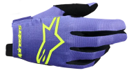 Motocross gloves ALPINESTARS RADAR PURPLE/YELLOW