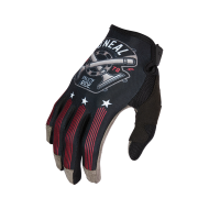 Motocross Gloves O'NEAL MAYHEM PISTON V.23 BLACK/WHITE/RED