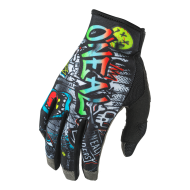 Motocross Gloves O'NEAL MAYHEM RANCID BLACK/WHITE DS V.25
