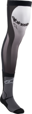 Motocross socks ALPINESTARS KNEE BRACE BLK/WT