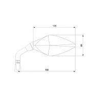 Καθρέπτες μοτοσυκλέτας BARRACUDA RACE CARBON