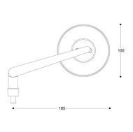 Motorcycle mirrors BARRACUDA SKIN-S B-LUX GOLD