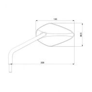 Motorcycle mirrors BARRACUDA X-VERSION