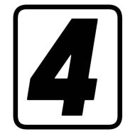 BARRACUDA NUMBER STICKER - 4