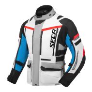 Textile motorcycle jacket SECA ARRAKIS III GRAY/BLUE/RED
