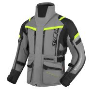 Textile motorcycle jacket SECA ARRAKIS III TITANIUM/NEON YELLOW