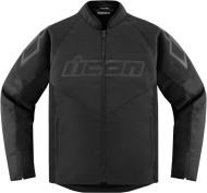 Textile motorcycle jacket ICON HOOLIGAN CE - BLACK