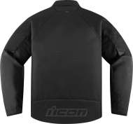Textile motorcycle jacket ICON HOOLIGAN CE - BLACK