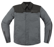Textile motorcycle jacket ICON UPSTE CANVAS CE GRAY