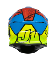 Κράνος μοτοκρός Just1 J-39 Thruster Fluo Κίτρινο/Κόκκινο/Μπλε