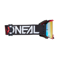Motocross Goggles O'NEAL B-33 HEXA BLACK/RED - RADIUM RED V.26