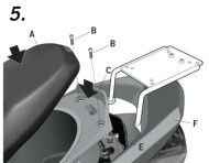 Монтажен комплект за куфари SHAD TOP MASTER YAMAHA CYGNUS 125 '07