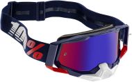 Ochelari de motocross 100% RACECRAFT2 REPUBLIC - ROȘU/ALBASTRU OGLINZI