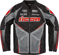 Textile motorcycle jacket ICON HOOLIGAN ULTRABOLT - BLACK