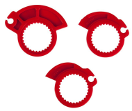 Mânere RACETECH R20 Lock On Grips Half Waffle BETA 20 (Roșu)