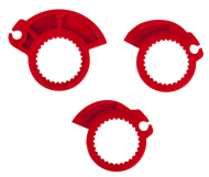 Mânere RACETECH R20 Lock On Grips Half Waffle BETA 21 (Roșu)