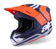 Motocross helmet ALPINESTARS SM7 CORE ORAN/BLUE
