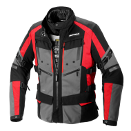 Textile motorcycle jacket SPIDI 4 SEASON EVO BLACK/FLUO RED