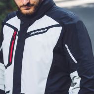 Textile motorcycle jacket SPIDI Mission-T H2Out Black/Ice