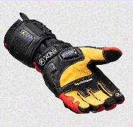 Leather gloves KNOX Handroid MK5 RED