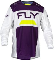 Tricou de motocross FLY RACING Kinetic Reload - Deep Purple/Alb/Hi-Vis