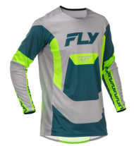 Tricou motocross FLY RACING Lite - Gri/Lime/Turcoaică
